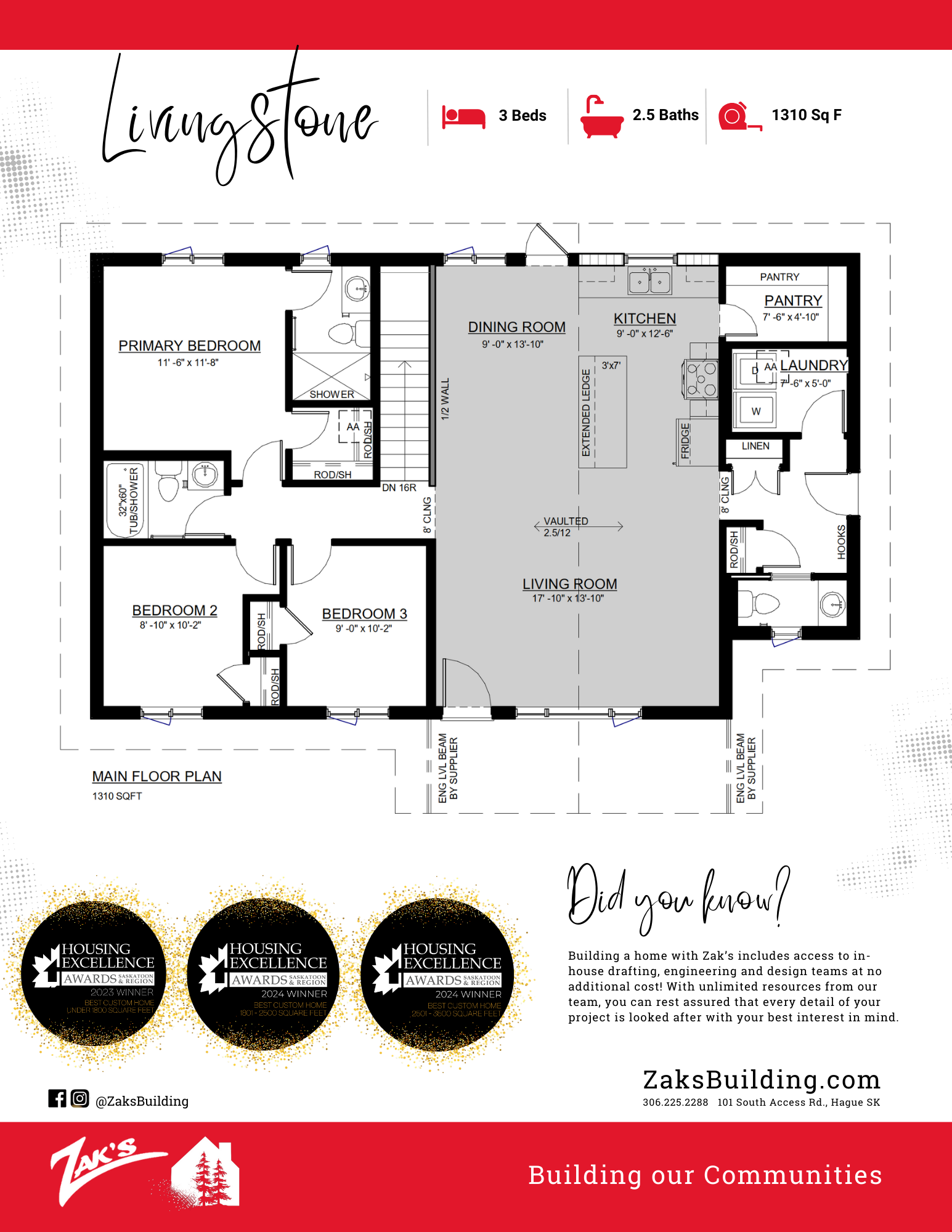 LIVINGSTONE PRE-DESIGN 2023 Floor Plan