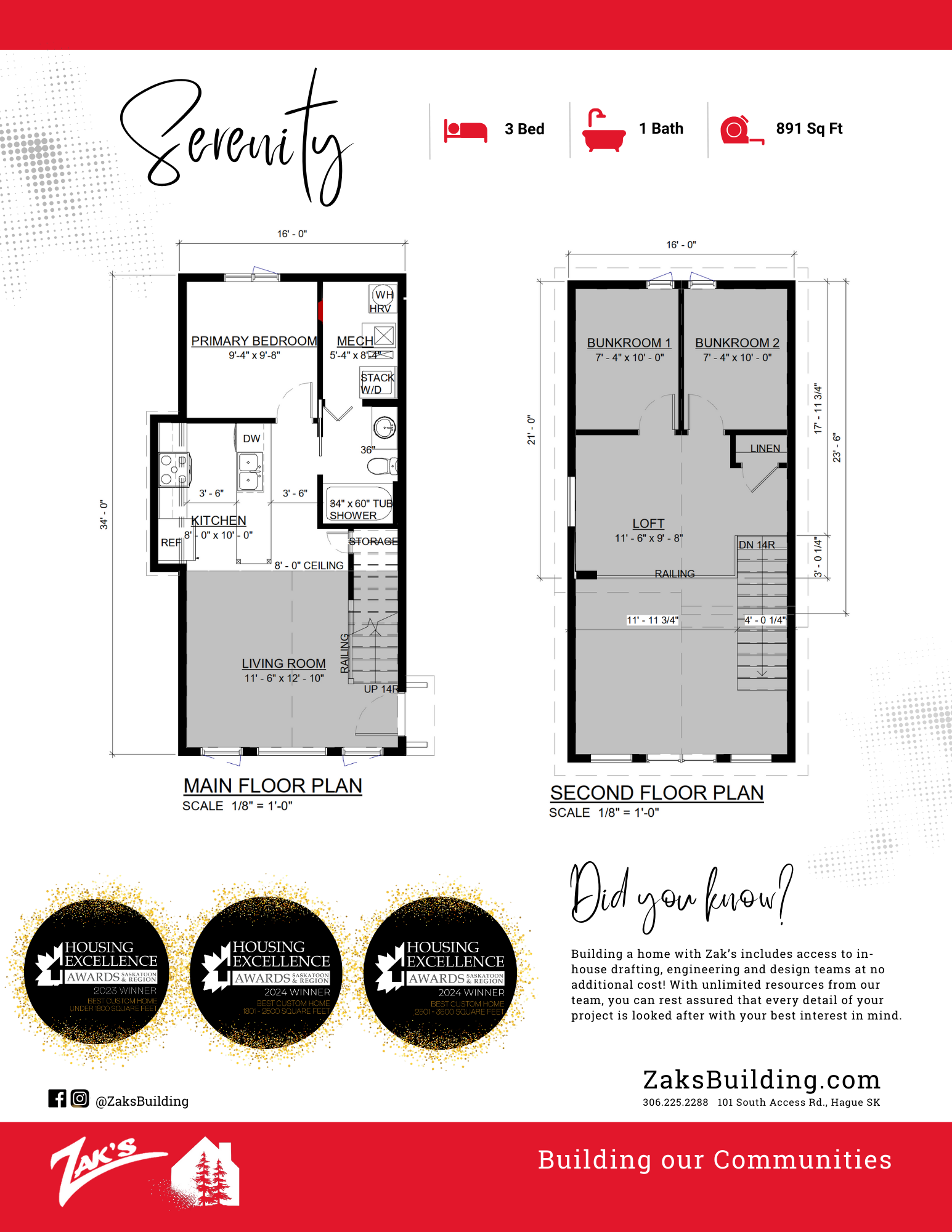 SERENITY SIMPLE HOME $208,300 Floor Plan