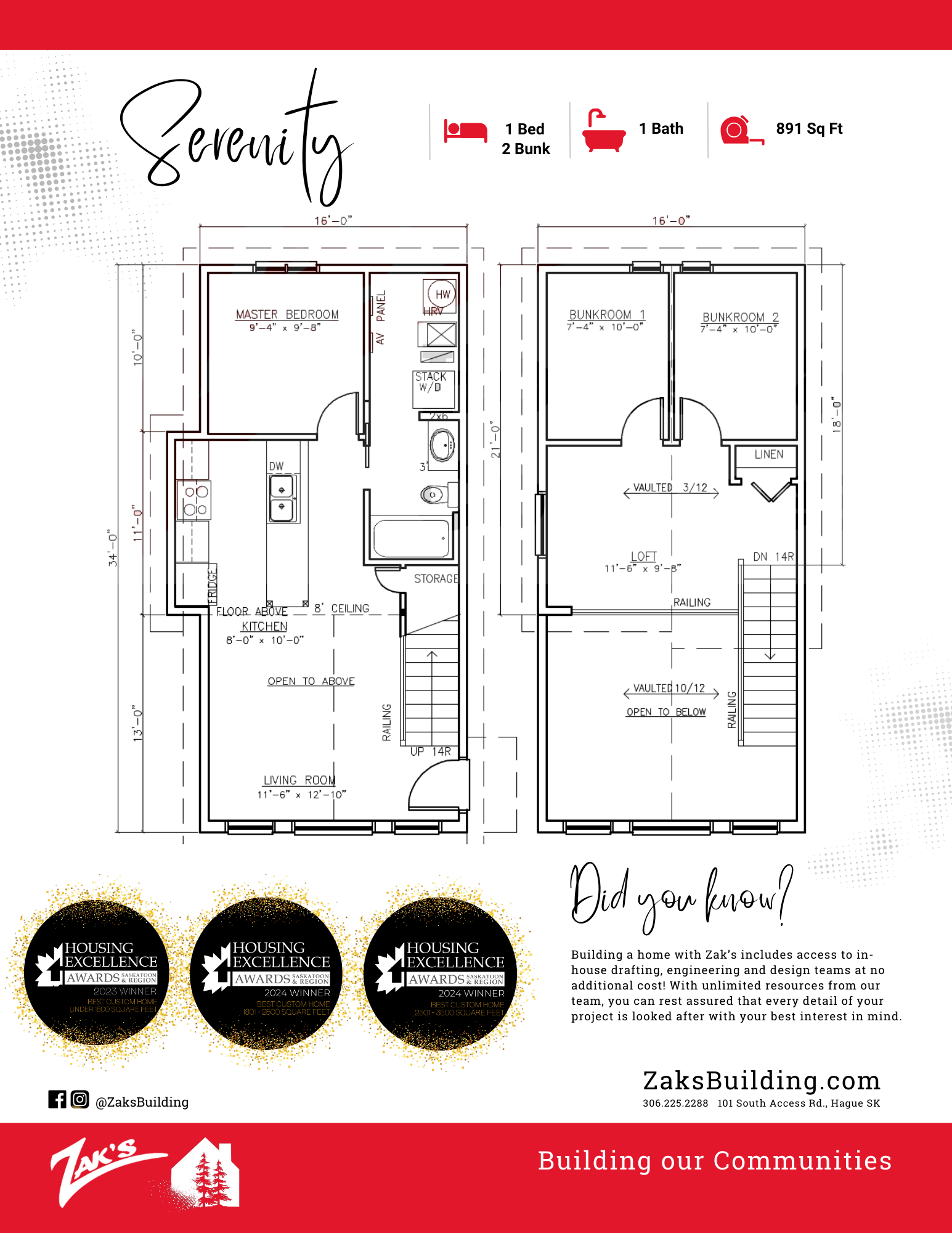 SERENITY SIMPLE HOME $208,300 Floor Plan