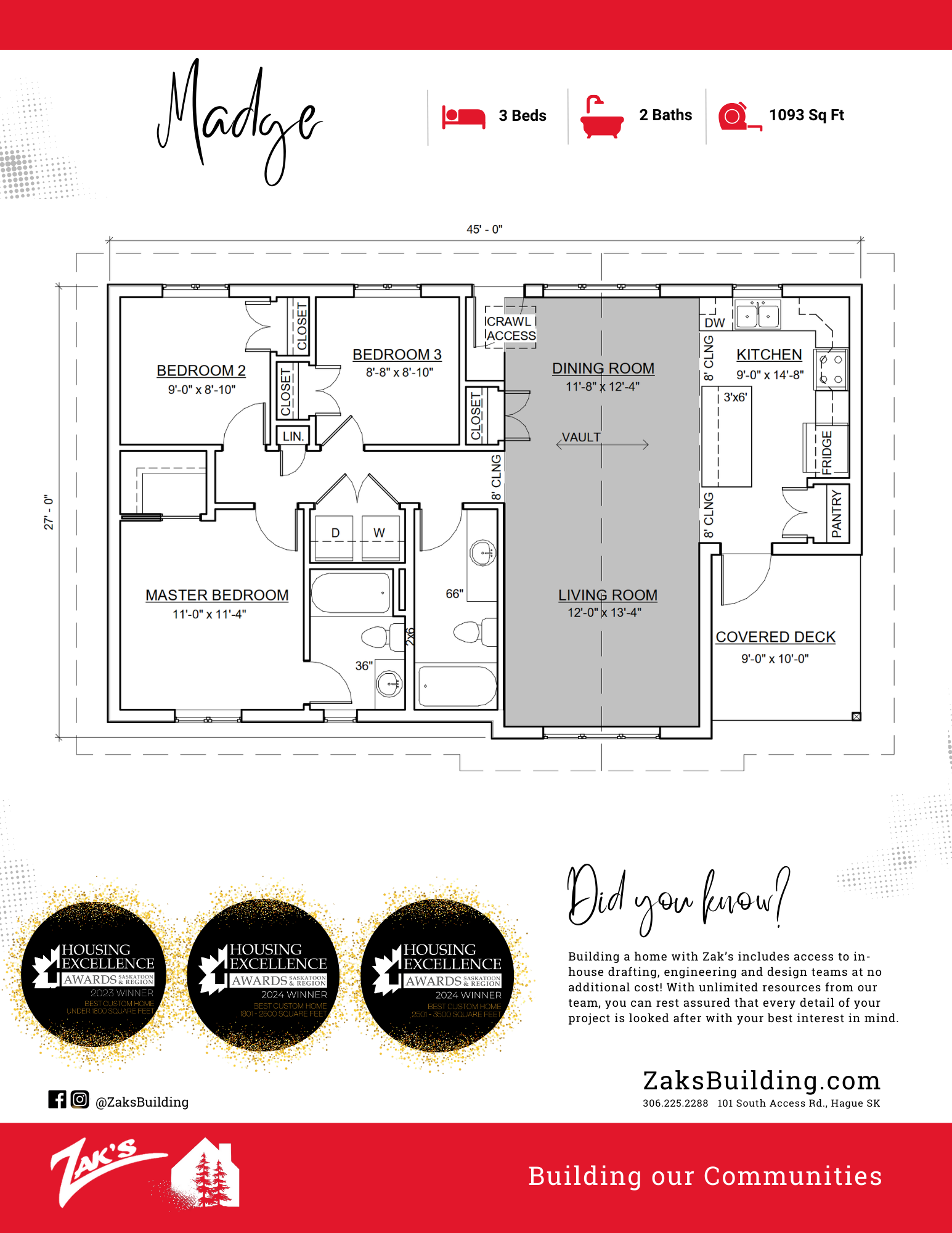 SOLD! MADGE PRE-DESIGN 2024 Floor Plan